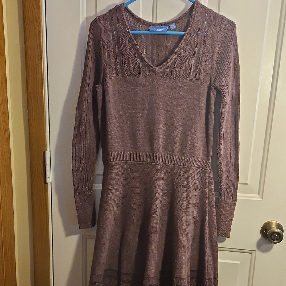 Simply Vera Vera Wang Plum Long Sleeve Dress